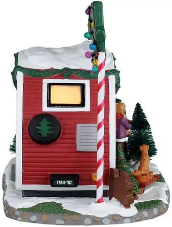 Lemax farm fresh christmas trees verlicht kersthuisje Vail Village 2023 - afbeelding 2