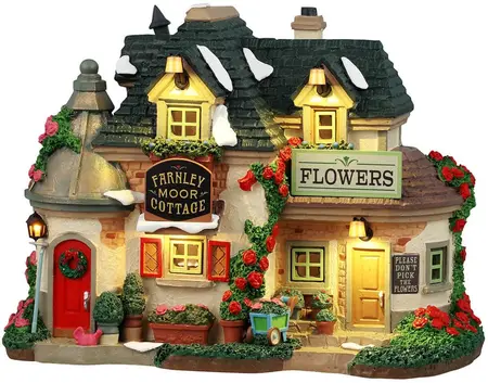 Lemax farnley moor cottage verlicht kersthuisje Caddington Village 2024