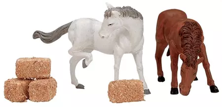Lemax feed for the horses s/6 kerstdorp figuur type 3 Harvest Crossing 2001