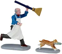 Lemax feline fish thief s/2 kerstdorp figuur type 2 Caddington Village 2024