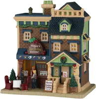 Lemax fergie's figgy pudding shoppe verlicht kersthuisje Caddington Village 2026 - afbeelding 1