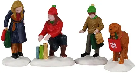 Lemax festive holiday shoppers kerstdorp figuur type 4 Vail Village 2026