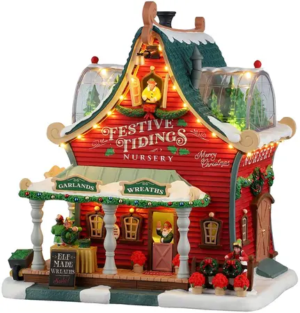 Lemax festive tidings nursery verlicht kersthuisje Santa's Wonderland 2026