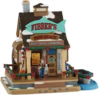 Lemax fibber's fish shack verlicht kersthuisje Vail Village 2025 - afbeelding 2