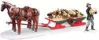 Lemax firewood delivery, s/2 kerstdorp tafereel Vail Village 2021 - afbeelding 1