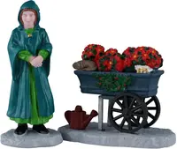 Lemax floral street vendor kerstdorp figuur type 4 Caddington Village 2026