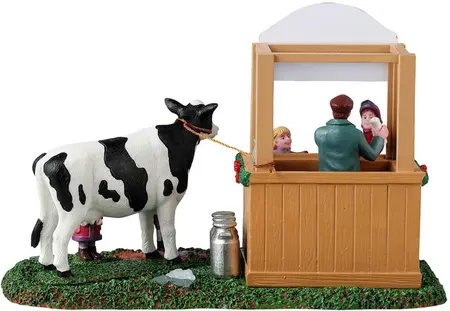 Lemax fresh milk stall kerstdorp tafereel Caddington Village 2024 - afbeelding 4