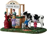 Lemax fresh milk stall kerstdorp tafereel Caddington Village 2024 - afbeelding 1