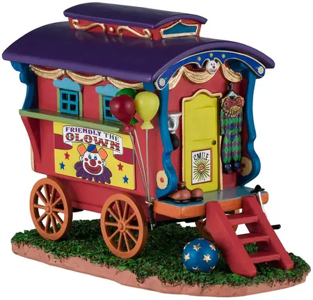 Lemax friendly the clown caravan kerstdorp tafereel Carnival 2024 - afbeelding 1