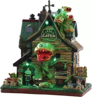 Lemax garden of eaten nursery verlicht huisje Spooky Town 2019