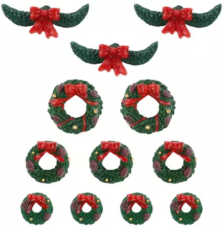 Lemax garland and wreaths s/12 kerstdorp accessoire 2021