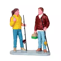 Lemax gearing up kerstdorp figuur type 2 Vail Village 2017