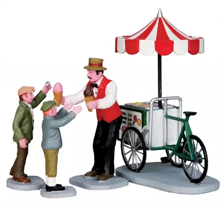 Lemax gelato cart s/4 kerstdorp figuur type 5 Caddington Village 2013