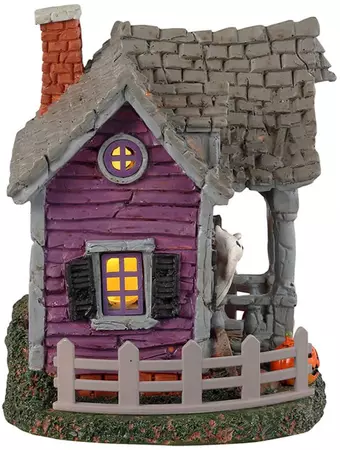 Lemax ghost cottage verlicht tafereel Spooky Town 2023 - afbeelding 2