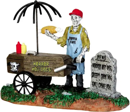 Lemax ghoul hot dog vendor halloween figuur Spooky Town 