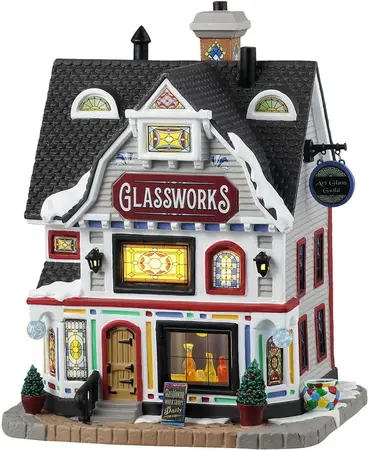 Lemax glassworks verlicht kersthuisje Caddington Village 2024 - afbeelding 1