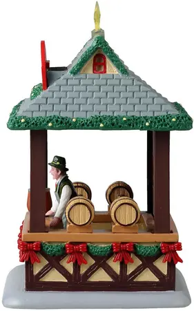 Lemax gluhwein booth kerstdorp tafereel Caddington Village 2024 - afbeelding 3