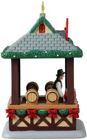 Lemax gluhwein booth kerstdorp tafereel Caddington Village 2024 - afbeelding 2
