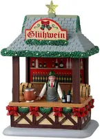 Lemax gluhwein booth kerstdorp tafereel Caddington Village 2024 - afbeelding 1