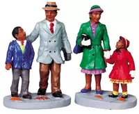 Lemax going to church, s/2 kerstdorp figuur type 4 Caddington Village 2009