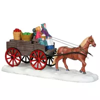 Lemax going to market kerstdorp tafereel Harvest Crossing 2016 - afbeelding 2