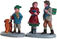 Lemax going to school s/2 kerstdorp figuur type 4 Caddington Village 2018