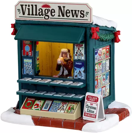 Lemax good news day verlicht kerstdorp tafereel Caddington Village 2023 - afbeelding 1