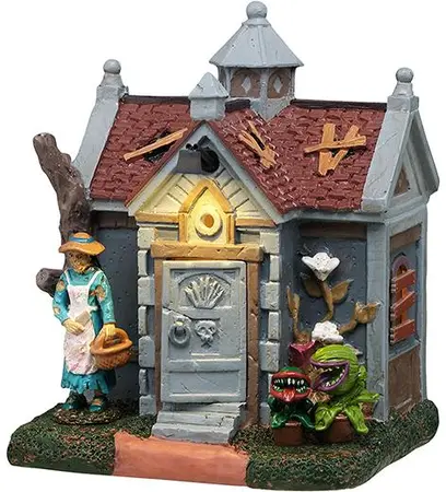 Lemax grave gardening verlicht tafereel Spooky Town 2025