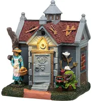 Lemax grave gardening verlicht tafereel Spooky Town 2025
