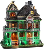Lemax grimsbury haunted house, with 4.5v adaptor verlicht huisje Spooky Town 2020