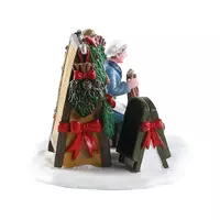 Lemax handmade wreaths kerstdorp tafereel Caddington Village 2018 - afbeelding 3