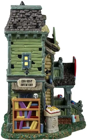 Lemax haunted attraction verlicht huisje Spooky Town 2024 - afbeelding 2