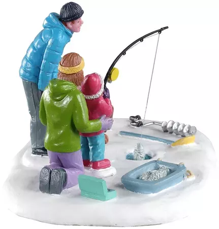 Lemax her first fish! kerstdorp tafereel Vail Village  2020 - afbeelding 2