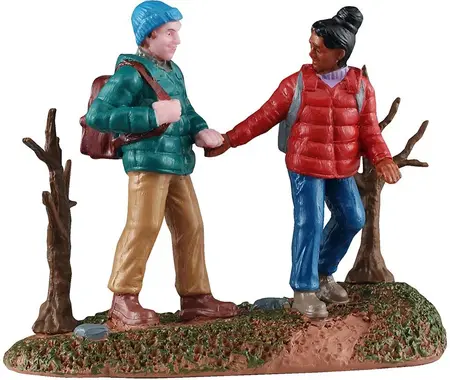 Lemax hiking couple kerstdorp figuur type 3 Vail Village 2025