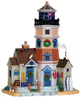 Lemax holly bay lighthouse verlicht kersthuisje Plymouth Corners 2014 - afbeelding 3