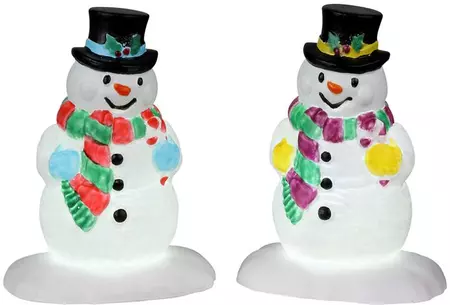 Lemax holly hat snowman verlichte kerstdorp accessoire 2022