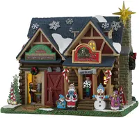 Lemax holly & ivy's christmas yard decor verlicht kersthuisje Vail Village 2026 - afbeelding 1