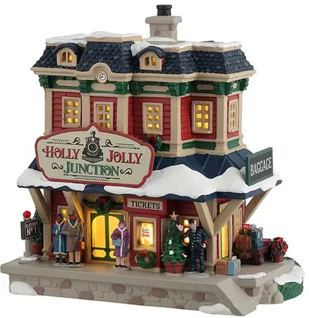 Lemax holly jolly junction verlicht kersthuisje Caddington Village 2025 - afbeelding 1