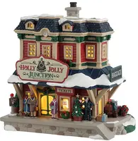 Lemax holly jolly junction verlicht kersthuisje Caddington Village 2025 - afbeelding 1