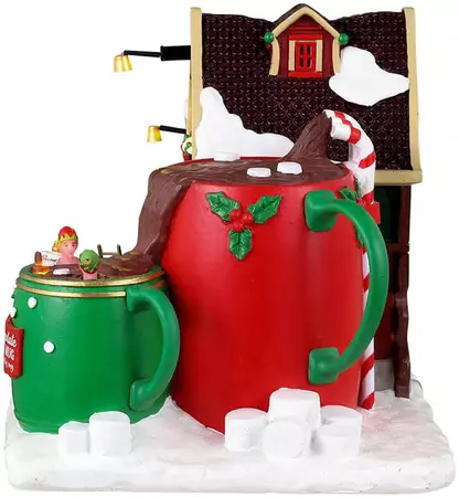 Lemax hot chocolate spa verlicht kersthuisje Santa's Wonderland 2023 - afbeelding 3