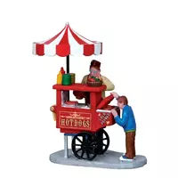 Lemax hot dog cart kerstdorp figuur type 4 Carnival 2011 - afbeelding 1