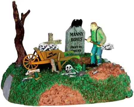 Lemax igor the grave digger bewegend tafereel Spooky Town 2014