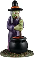 Lemax inflatable witch yard decoration halloween figuur Spooky Town 2025