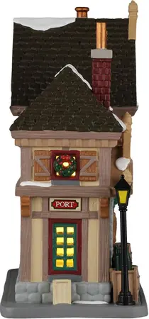 Lemax j. spritzer's holiday libations and wines verlicht kersthuisje Caddington Village 2026 - afbeelding 2