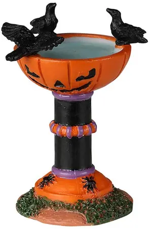 Lemax jack-o-lantern birdbath accessoire Spooky Town 2022