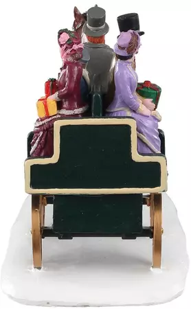 Lemax jaunting car kerstdorp tafereel Caddington Village 2020 - afbeelding 3