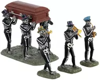 Lemax jazz funeral s/4 tafereel Spooky Town 2021 - afbeelding 1