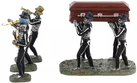 Lemax jazz funeral s/4 tafereel Spooky Town 2021 - afbeelding 3