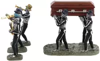 Lemax jazz funeral s/4 tafereel Spooky Town 2021 - afbeelding 3