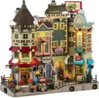 Lemax jingle bell bazaar verlichte facade Caddington Village 2024 - afbeelding 1